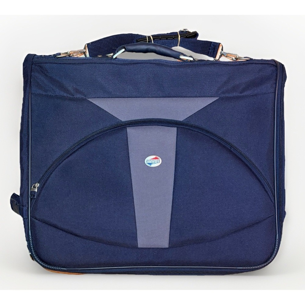 American Tourister Superset Garment Bag VTG - Navy Blue, Bi-Fold Extra Large‎